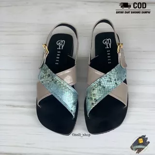 Sandal tali wanita platform sandal croco sendal spon sandal spon sandal flat