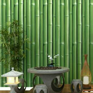 WALLPAPER | WALLPAPER DINDING STICKER MOTIF BAMBOO HIJAU BAMBU HIJAU 3D | WALLSTIKER 3D uk45cm x 10m