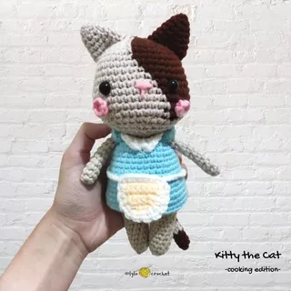 Kitty / Kucing / Kitten - Boneka Rajut / Amigurumi/ Kado Melahirkan / Kado baby shower / boneka bayi