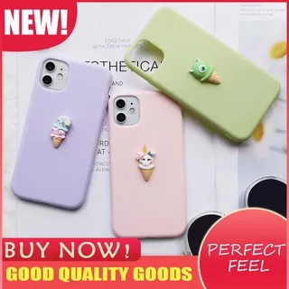 3D Funny Ice cream monocular unicorn pattern green purple case iphone 6 6s 7 6plus 7plus 8plus 8 plus 11 X xs max pro mobile phone shell