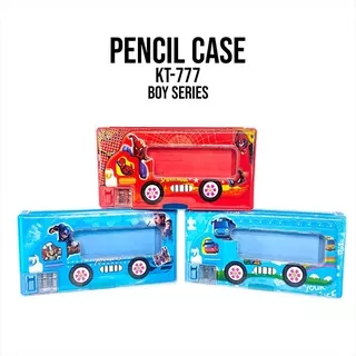 Kotak pensil magnet BESAR 2sisi KT777/ kotak pensil karakter / kotak pensil fancy