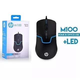 MOUSE GAMING HP M100 SENSOR HIGH 1600DPI RGB LED USB WIRED KABEL-MOUSE GAMING HP M100 WIRED OPTICAL KABEL-MOUSE KABEL LAPTOP-PC KOMPUTER-NOTEBOOK-MOUSE GAMERS HP M100