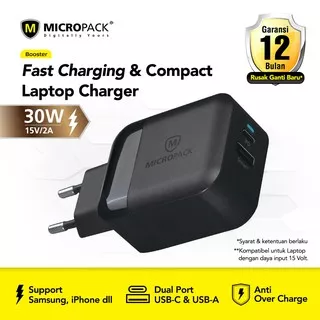 Micropack Booster Dual Ports Wall Charger PD 30 Watt (MWC-230PD)