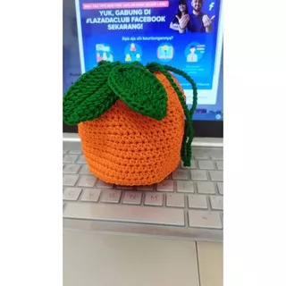 Fruity Pouch Crochet//Pouch Rajut Bentuk Buah//Crochet//Rajutan//Handmade keranjang//Pouch Buah//Tempat Accesories//pouch lucu//kekinian//dompet koin/dompet cosmetic/make up/Pouch Handbag