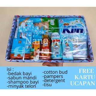 Baby gift set boy Free kartu ucapan parsel bayi girl baby gift box parcel bayi murah kado bayi baru lahir