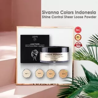 GROSIR SIVANNA COLORS LOOSE POWDER F010 BEDAK TABUR RAN ACCESORIES ORI MINI MAC HOLOGRAM<=