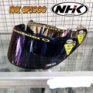 flat visor NHK GP1000/NHK GP theh iridium silver/iridium blue/iridium gold + sticker NHK