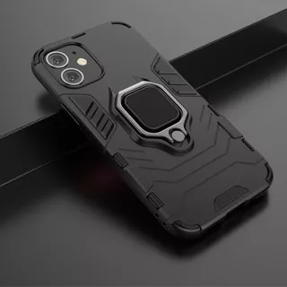 iPhone 12 Mini Black Panther Slim Stand Ring Armor Case Shockproof