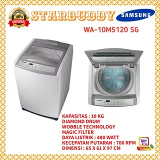 MESIN CUCI TOP LOADING  SAMSUNG WA-10M5120 KAPASITAS 10 KG JADETABEK