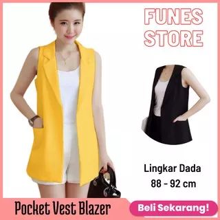 Jas Wanita Jas Kantor J1K6 Jas Wanita Bahan Awet Tebal Jas Kantor Wanita Blazer Wanita Kancing Jas Kerja Bahan Wedges Blazer Basic Atasan Kerja Wanita Outer Blazer Basic Scuba Jas Kantor ForBlazer Kerja Wanita Kantor Pocket Vest Blazer Blazer Wanita Kanto