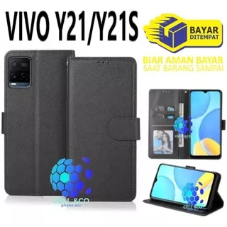 Flip cover VIVO Y21 Y21S NEW 2021 Flip case buka tutup kesing hp casing flip case leather wallet