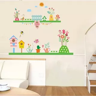 Evanurita Wall Sticker Pot Garden Stiker Dinding Wallpaper Hiasan Dinding XL XY1165