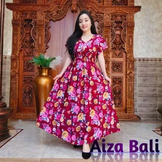 Dress Daster Panjang Mozza Motif Bunga Mawar Rose Flower Lengan Pendek Rayon Super Premium Bali Terbaru Kekinian Pakaian Baju Dres Murah Wanita Cewek Perempuan Ibu Ibuk Hamil Dan Menyusui Termurah Grosir Casual XL Jumbo Lokal Santai Adem Busui Ori Maxi