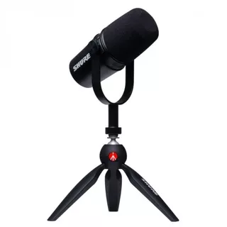 Shure MV7 Podcast Kit - USB and XLR Podcast Mic with Tripod Stand