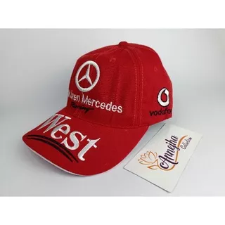 Topi baseball  racing  Herren Rennhut five embroidery  MC LAREN MERCEDES WEST MERAH