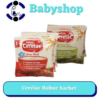 Nestle Cerelac Sachet Bubur MPASI Kacang Hijau Beras Merah Rise Nutri