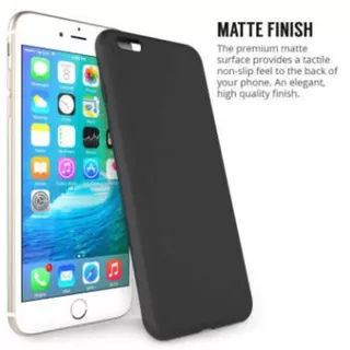 Soft Case Blackmatte iPhone 6+ Casing Silikon Slim Black Matte Hitam Polos iPhone 6+