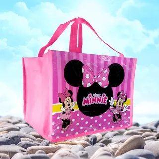 Tas Souvenir Ulang Tahun Karakter Minnie Mouse/Ukuran Box Bento/Bisa Beli Satuan READY STOCK