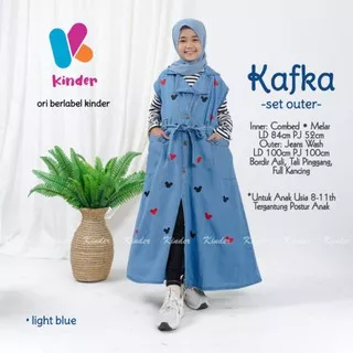 Kafka Set Outer /Setelan Baju anak kaos dan outer /Setelan baju anak terbaru /Baju anak usia 8-12thn