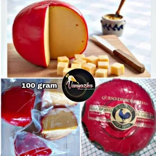 Keju Edam Apel/Keju Apel/Keju Bola Potongan 100gr