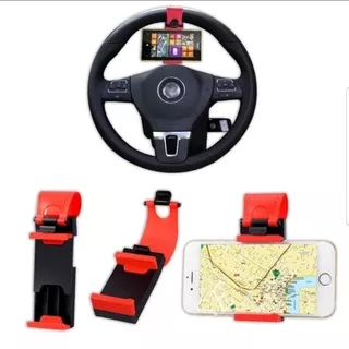 Car Holder Steering Tempat Dudukan Hp Smartphone Di Stir Mobil