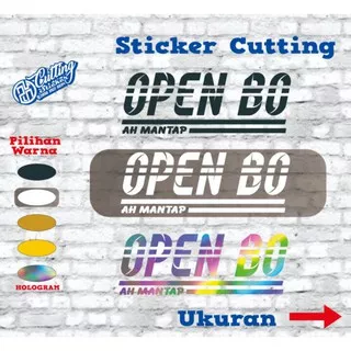 Sticker cutting Open BO - sticker scoopy/pespa/genio - sticker motor universal murah