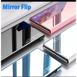 SAMSUNG S6 EDGE S7 EDGE S8 S8+ S9 S9+ S10 S10+ PLUS Flip Cover Clear View Case Mirror Standing casing hp keren
