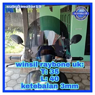 Windshield Universal Motor Winsil tameng angin ukuran 35cm x 40cm hitam transparan/windshield/winsil/tameng angin/visor/visor angin/pelindung dada/windsil/windsild beat karbu /windsild variasi/windsild vario/windsild scoopy/windshield scoopy/tameng angin