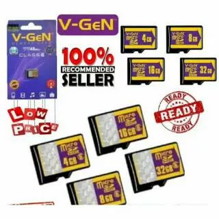 V-GEN micro SD Vgen 4GB Vgen 8GB Vgen 16GB Vgen 32GB micro SD Memory Card