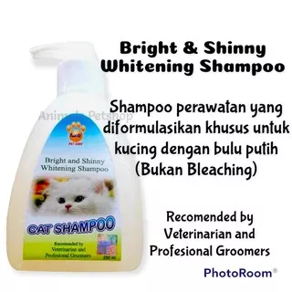 Cat Bright & Shinny Whitening Shampoo -- Shampoo Kucing Bulu Putih