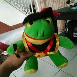 Boneka Keropi Wisuda Boneka Kodok Wisuda Boneka Kero Keroppi Wisuda Size S