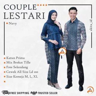 Maura couple - kebaya modern batik couple sarimbit batik gamis brukat baju pesta butik aktita lestari