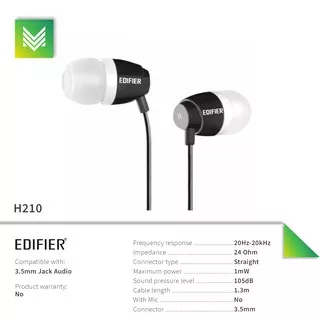 Edifier H210 Earphone in Ear Monitor IEM Original - Hitam