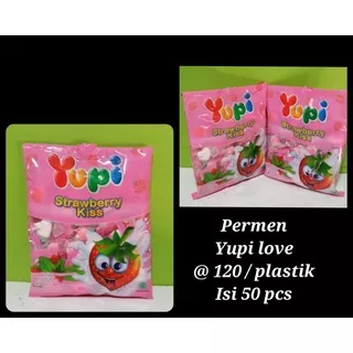 Permen Yupi love plastik - 120 g ( isi 50 pcs )