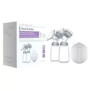 Pompa Asi Real Bubee Double Breast Pump Elektrik / Pompa Asi Elektric ORIGINAL / 2 Botol Susu