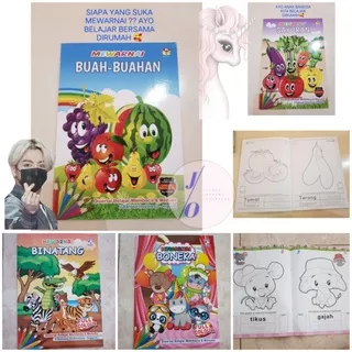 Buku Mewarnai KIKY BESAR 20x24cm Kualitas Bagus Coloring Book BUKU GAMBAR kiky / BUKU MEWARNAI ANAK PAUD TK SD / BUKU edukasi motorik buku anak sekolah