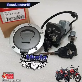 KUNCI KONTAK NEW CB150R 35010-K15-921 KEY SET TUTUP TANGKI FUEL TANK CAP PEM BUKA JOK CB 150 STREET