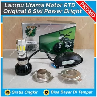 LAMPU LED PUTIH UTAMA MOTOR EXTRME BRIGHT SERIE RTD 6 SISI: VIXION CBR MEGAPRO VERZA NINJA KLX CRF BYSON TIGER THUNDER SUPRA X KHARISMA BEAT VARIO JUPITER ASTREA MIO SMASH TITAN SHOGUN DLL COCOK UNTUK BERBAGAI KONDISI CUACA