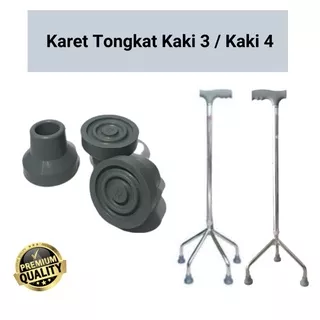 Karet Tongkat Kaki 3 Kaki 4 Universal premium quality Anti Slip diameter 16mm