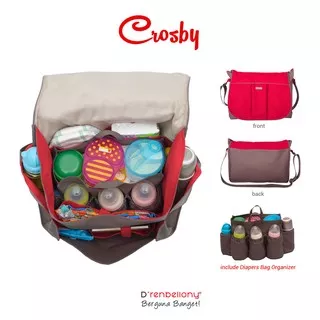 Crosby Baby Bag D`renbellony | Tas Bayi | Baby Bag | Diaper Bag Organizer | Tas Diaper