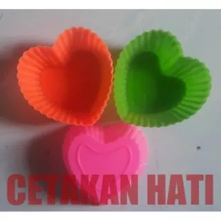 Cetakan hati rege 1 lusin (12pcs)