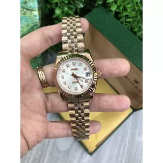 JAM ROLEX DATEJUST SZ 31 MM/AUTOMATIC FULL ROSEGOLD DIAL KOMPUTER