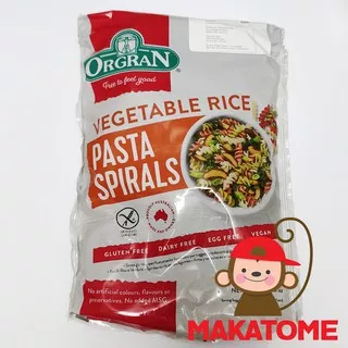 Orgran Vegetable Rice Pasta Spiral 250gr 250 gr spirals gluten free