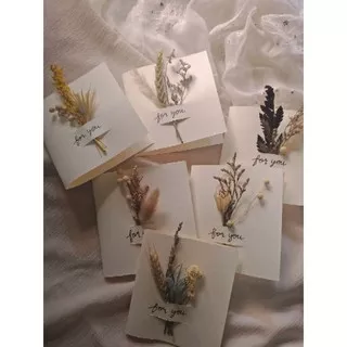 Dried Flower Greeting Card Aesthetic (free amplop)