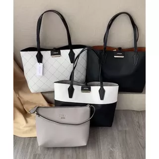 Tas Tote Bag Import Guess Reversible ORI (Bisa Bolak Balik)