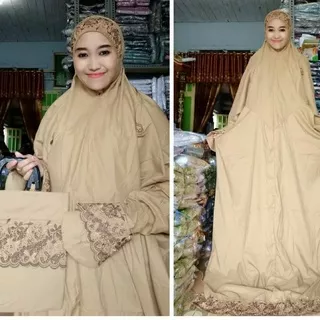 MUKENA TERUSAN KHODIJAH TERBARU BORDIR 2 WARNA SEMI JUMBO KATUN MIKRO ORI /mukena khodijah dua warna borsir / mukena dewasa / mukena remaja / mukena terbaru grosir ecer / mukena lajuran / mukena simple / rukuh lajuran / rukoh terusan termurah modern COD