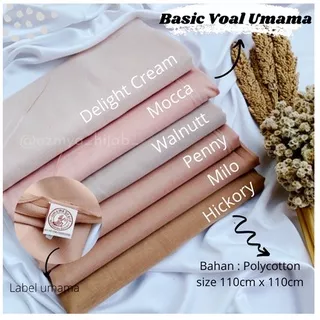 bisa cod Basic Voal || Jilbab Segiempat Polos ORI umama scarf [Part 2]