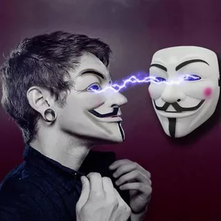 TOPENG HACKER - 6 WARNA PILIHAN TOPENG V VENDETTA MASK OCCUPY ANONYMOUS COSPLAY (KODE 4051)