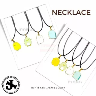 Kalung Liontin Korea / Kalung Liontin Beruang / Kalung Liontin Dinosaurus  / Kalung Liontin / Kalung Tali Hitam Waterproof / Necklace