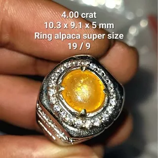 Batu cincin yellow sapphire star tanzania safir natural